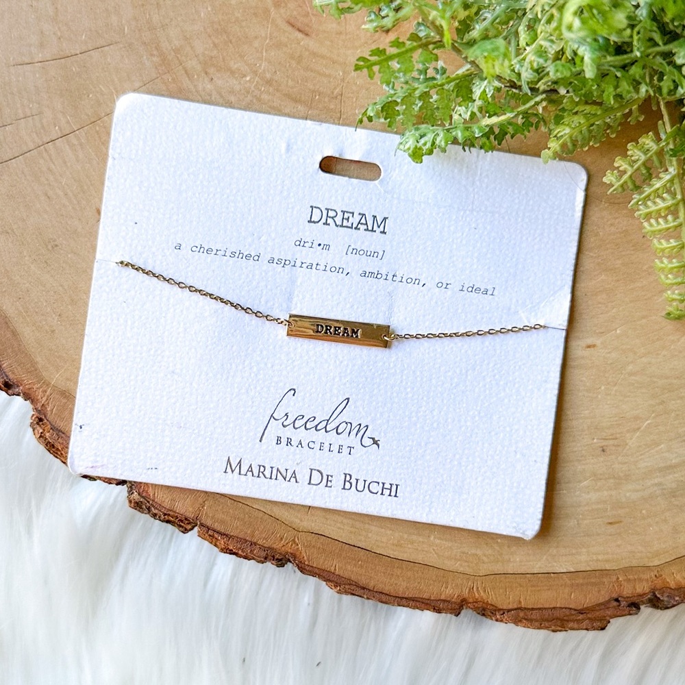 MARINA DE BUCHI "Dream" FREEDOM Gold BRACELET New